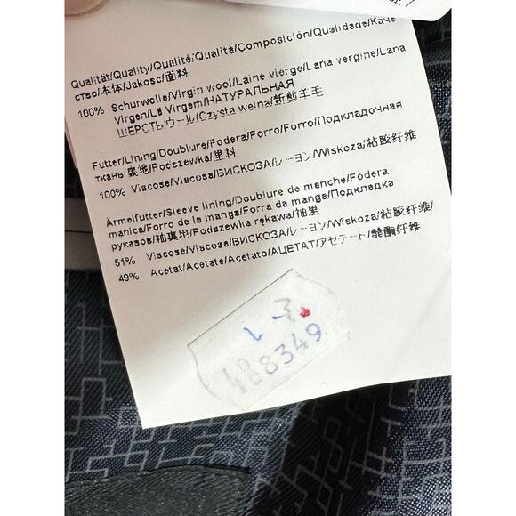 Boss Hugo Boss Mens Blazer Sport Coat Size 38 R Blue Tiny Geometric Viscose READ - Picture 8 of 13